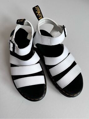 Dr Martens Blaire White Sandals Platform Size 8
